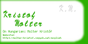 kristof molter business card