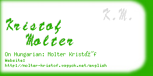 kristof molter business card